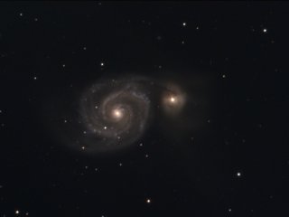 M51 - Галактика Водоворот в созвездии Гончих Псов
